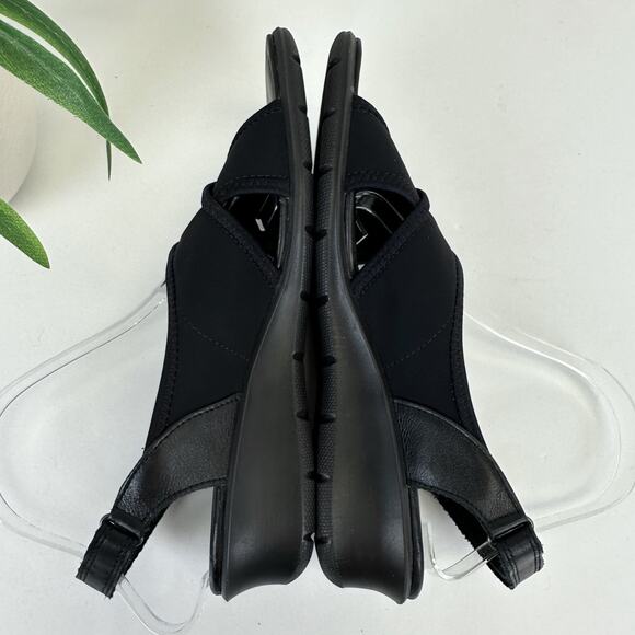 Ecco Black Felicia Stretch Crossover Slingback Sandal Comfort Shoe EU 41 US 10.5 - Picture 6 of 9